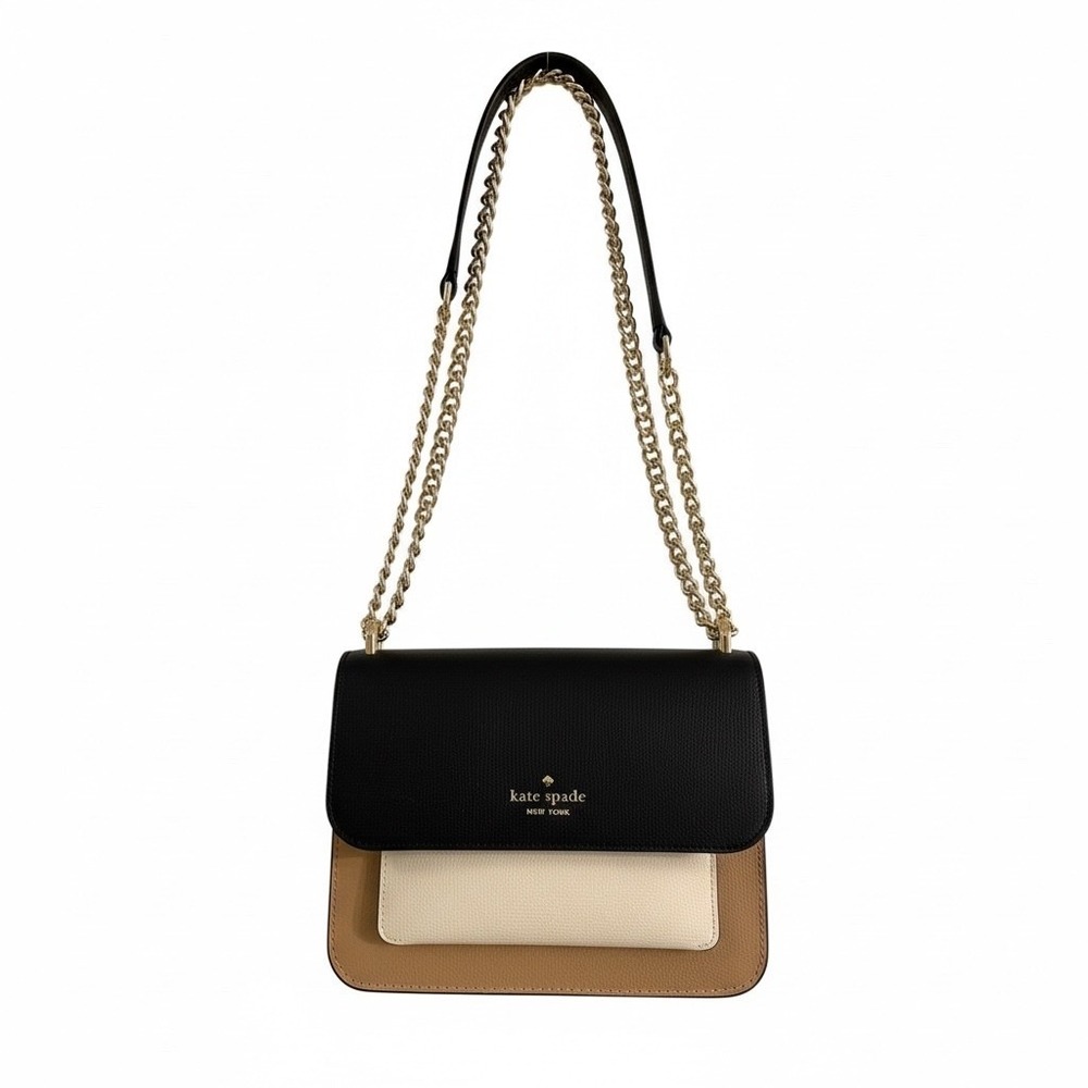 Kate Spade New York Remi‎ Colorblock Flap Chain Crossbody Bag Black WKR00119